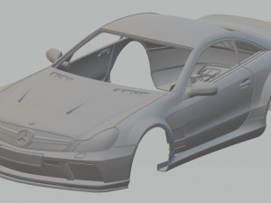 mercedes benz sl black edition printable body car 3D Print Model