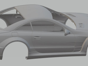 mercedes benz sl black edition printable body car 3D Print Model