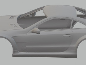 mercedes benz sl black edition printable body car 3D Print Model