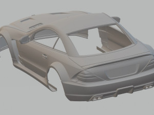 mercedes benz sl black edition printable body car 3D Print Model