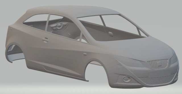 seat ibiza 2008 printable body car 3D Print Model .c4d .max .obj .3ds .fbx .stl .blend 