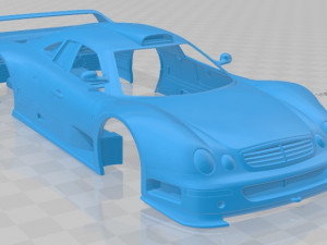 mercedes benz clk gtr amg 1999 printable body car 3D Print Model