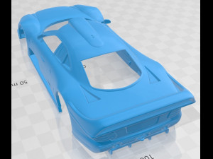 mercedes benz clk gtr amg 1999 printable body car 3D Print Model