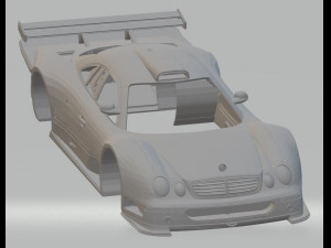 mercedes benz clk gtr amg 1999 printable body car 3D Print Model