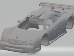 mercedes benz clk gtr amg 1999 printable body car 3D Print Model