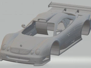 mercedes benz clk gtr amg 1999 printable body car 3D Print Model