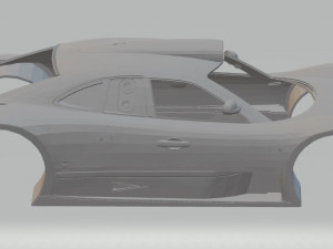 mercedes benz clk gtr amg 1999 printable body car 3D Print Model