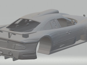 mercedes benz clk gtr amg 1999 printable body car 3D Print Model