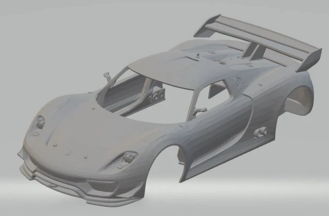 porsche 918 rsr printable body car 3D Print Model .c4d .max .obj .3ds .fbx .stl .blend 