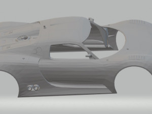 porsche 918 rsr printable body car 3D प्रिंट मॉडल