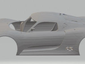 porsche 918 rsr printable body car 3D प्रिंट मॉडल
