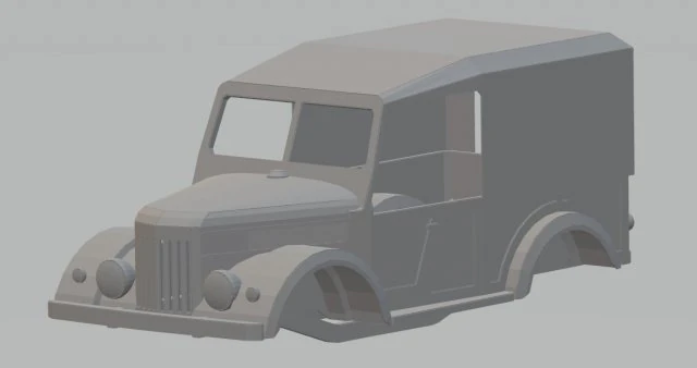 gaz 69 printable body truck 3D Print Model .c4d .max .obj .3ds .fbx .stl .blend 