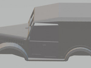 gaz 69 printable body truck 3D 打印模型