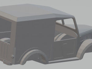 gaz 69 printable body truck 3D 打印模型
