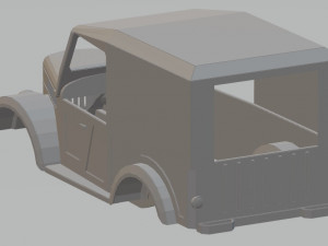 gaz 69 printable body truck 3D 打印模型