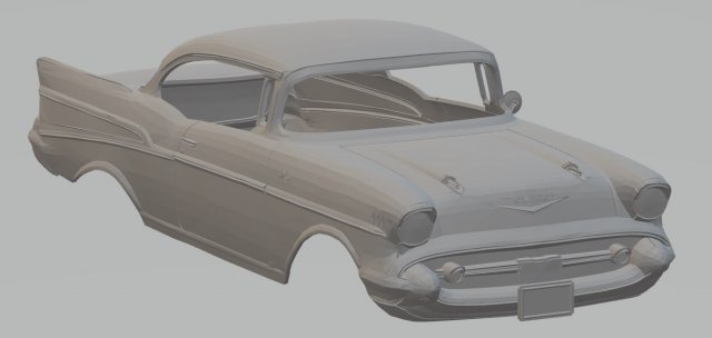 chevrolet 210 sport coupe 1957 printable body car 3D प्रिंट मॉडल .c4d .max .obj .3ds .fbx .stl .blend 