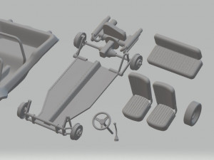 volkswagen buggy meyers manx 1965 printable car Modelo de impresión 3D