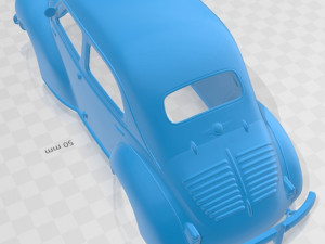 renault 4cv 1955 printable body car Modèles 3D en vedette