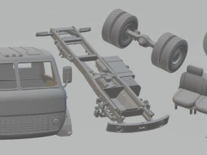 вантажівка маз 500 для друку 3D Принт Модель