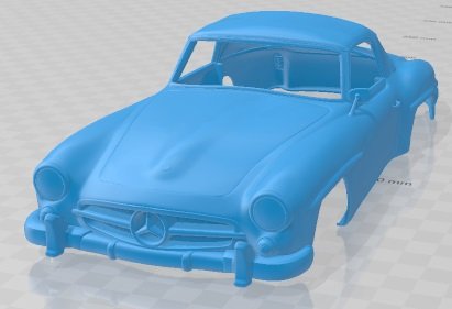 Mercedes Benz 190 SL 1961 Printable Body Car 3D Print Model .c4d .max .obj .3ds .fbx .stl .blend