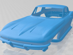 chevrolet corvette stingray 1965 printable body car 3D प्रिंट मॉडल