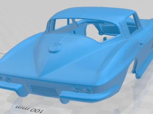 chevrolet corvette stingray 1965 carroceria imprim&iacute;vel Modelo de Impressão 3D