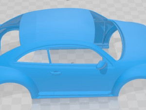 Volkswagen Beetle 2012 Printable Body Car Model Cetak 3D