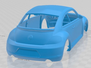 Volkswagen Beetle 2012 Printable Body Car Model Cetak 3D