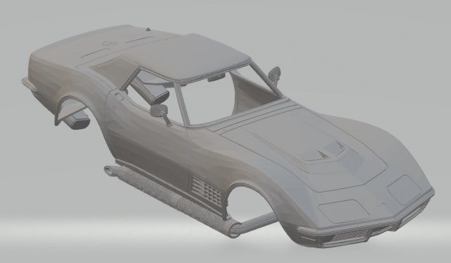 chevrolet corvette stingray lt1 printable body car 3D प्रिंट मॉडल .c4d .max .obj .3ds .fbx .stl .blend 