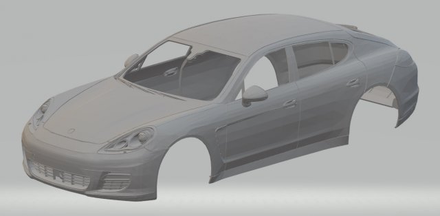 porsche panamera printable body car 3D प्रिंट मॉडल .c4d .max .obj .3ds .fbx .stl .blend