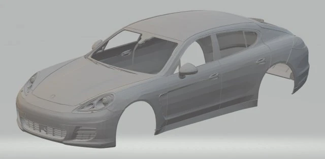 porsche panamera printable body car 3D Print Model .c4d .max .obj .3ds .fbx .stl .blend 