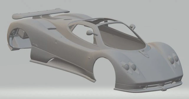 pagani zonda c12 printable body car 3D Print Model .c4d .max .obj .3ds .fbx .stl .blend 