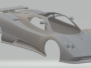 pagani zonda c12 printable body car 3D Print Model