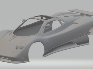 pagani zonda c12 printable body car 3D Print Model