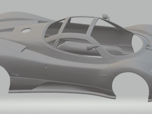 pagani zonda c12 printable body car 3D Print Model