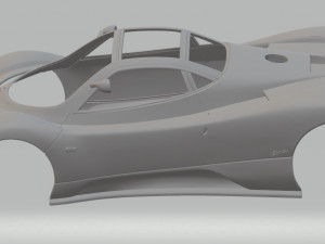 pagani zonda c12 printable body car 3D Print Model