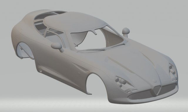 alfa romeo zagato tz3 printable body car 3Dプリントモデル .c4d .max .obj .3ds .fbx .stl .blend 