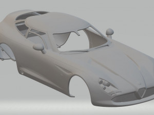 alfa romeo zagato tz3 printable body car 3D Print Model