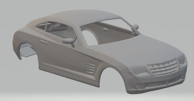 chrysler crossfire printable body car 3Dプリントモデル .c4d .max .obj .3ds .fbx .stl .blend 