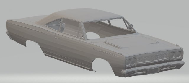 plymouth roadrunner printable body car 3D Принт Модель .c4d .max .obj .3ds .fbx .stl .blend 