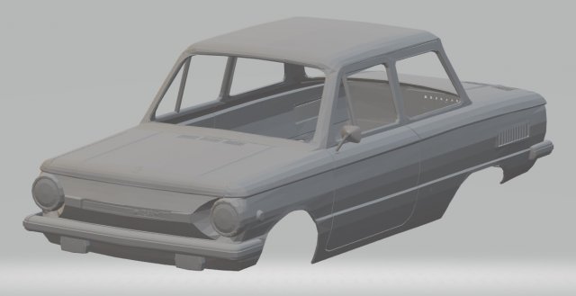 zaz 968 printable body car Modelo de Impressão 3D .c4d .max .obj .3ds .fbx .stl .blend 