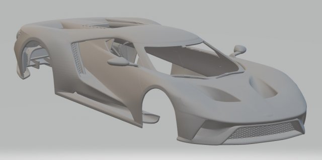 gt 2017 printable body car Modelo de Impressão 3D .c4d .max .obj .3ds .fbx .stl .blend 