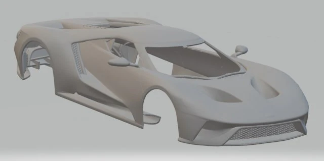 gt 2017 printable body car 3D Print Model .c4d .max .obj .3ds .fbx .stl .blend 