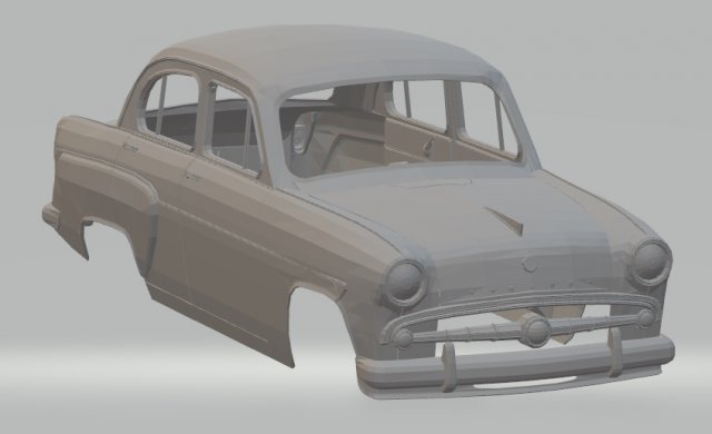 moskvitch 407 printable body car 3D Print Model .c4d .max .obj .3ds .fbx .stl .blend 