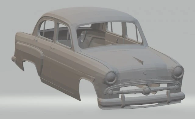 moskvitch 407 printable body car 3D Print Model .c4d .max .obj .3ds .fbx .stl .blend 