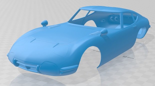 toyota 2000 gt 1967 printable body car 3D-printmodel .c4d .max .obj .3ds .fbx .stl .blend 