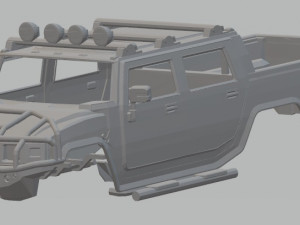 hummer h2 6x6 printable body truck 3D प्रिंट मॉडल