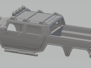 hummer h2 6x6 printable body truck 3D प्रिंट मॉडल