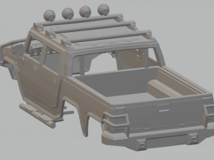 hummer h2 6x6 printable body truck 3D प्रिंट मॉडल