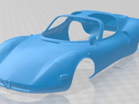 アルファ ロメオ 33 ストラダーレ 1968 印刷可能な車 3Dプリントモデル